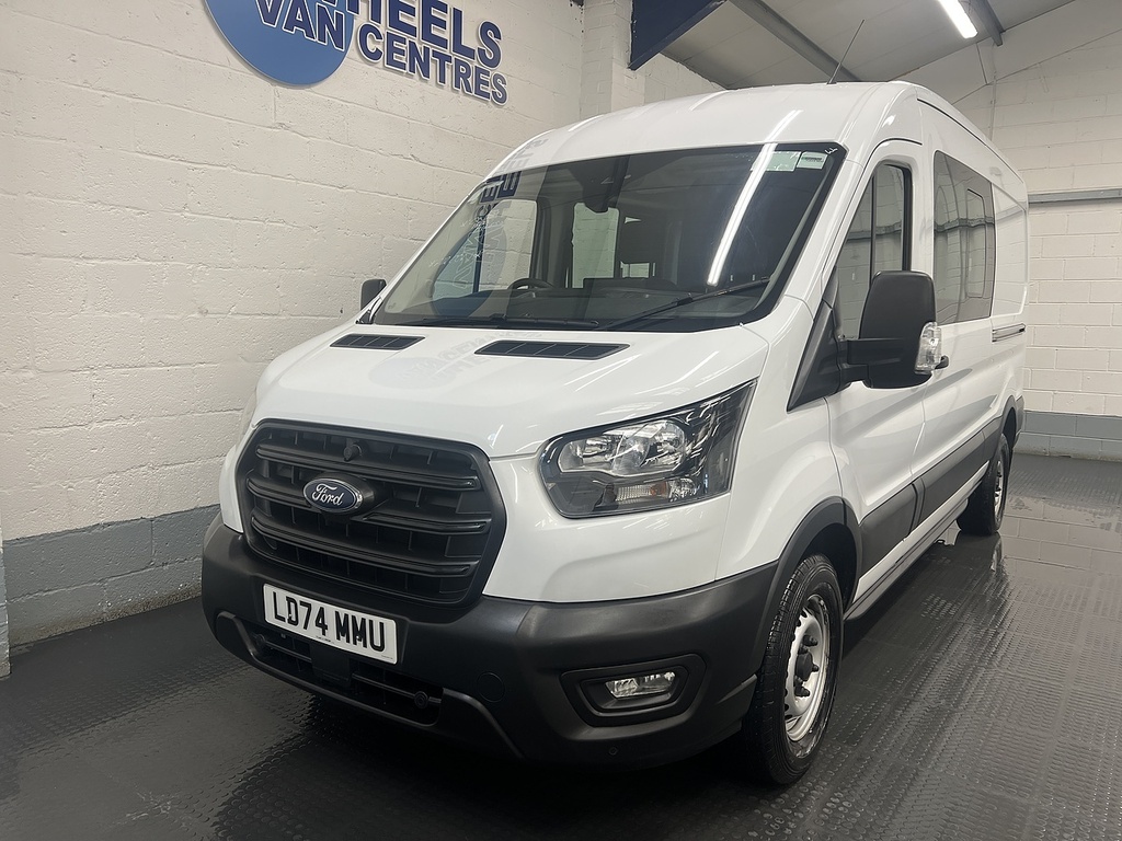 Ford Transit Custom 2.0 350 Ecoblue Trend Crew Van Double Cab Dies LD74MMU White