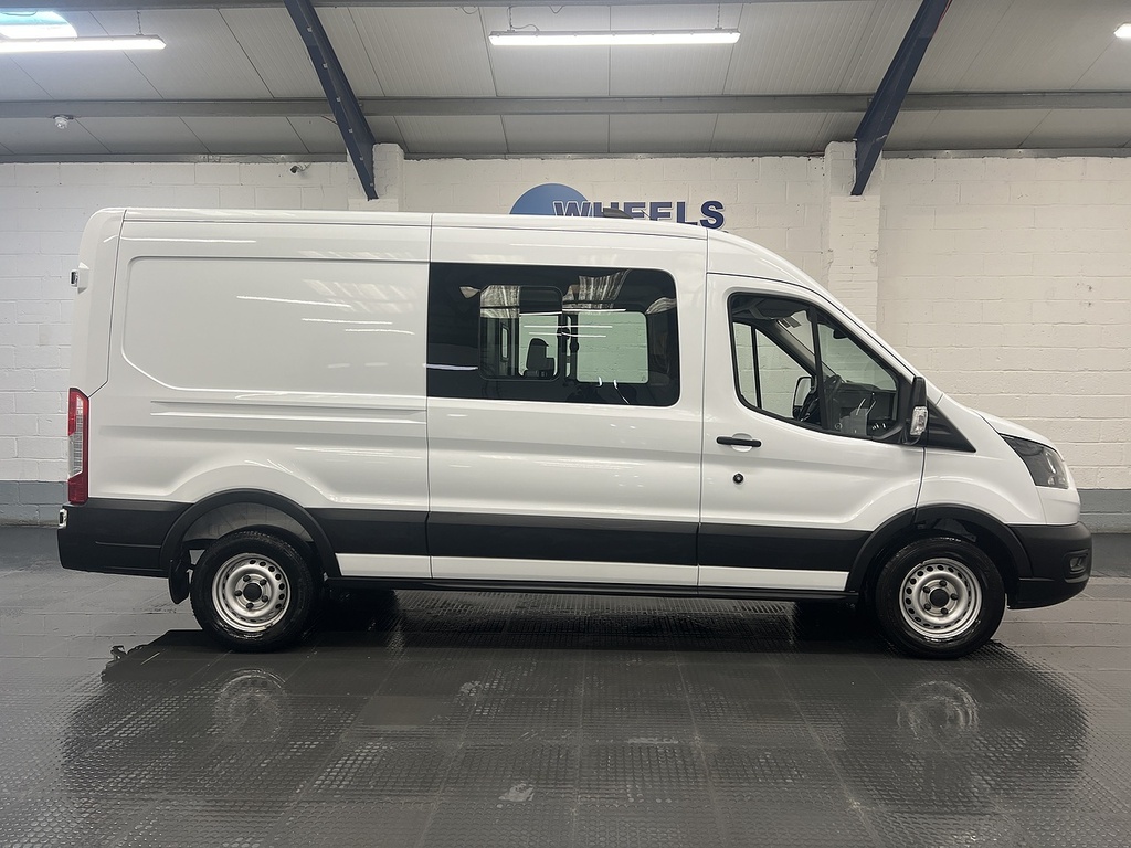 Ford Transit Custom 2.0 350 Ecoblue Trend Crew Van Double Cab Dies LD74MMU White #6