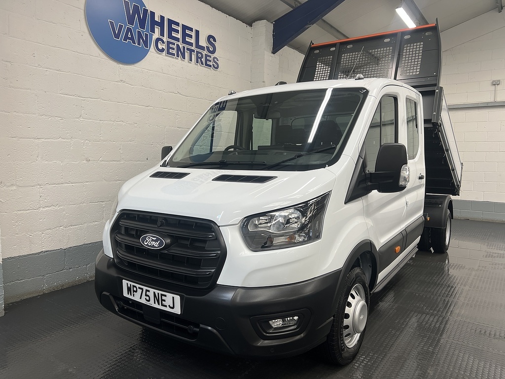 Ford Transit Custom 2.0 350 Ecoblue Leader Double Cab Tipper Diese White