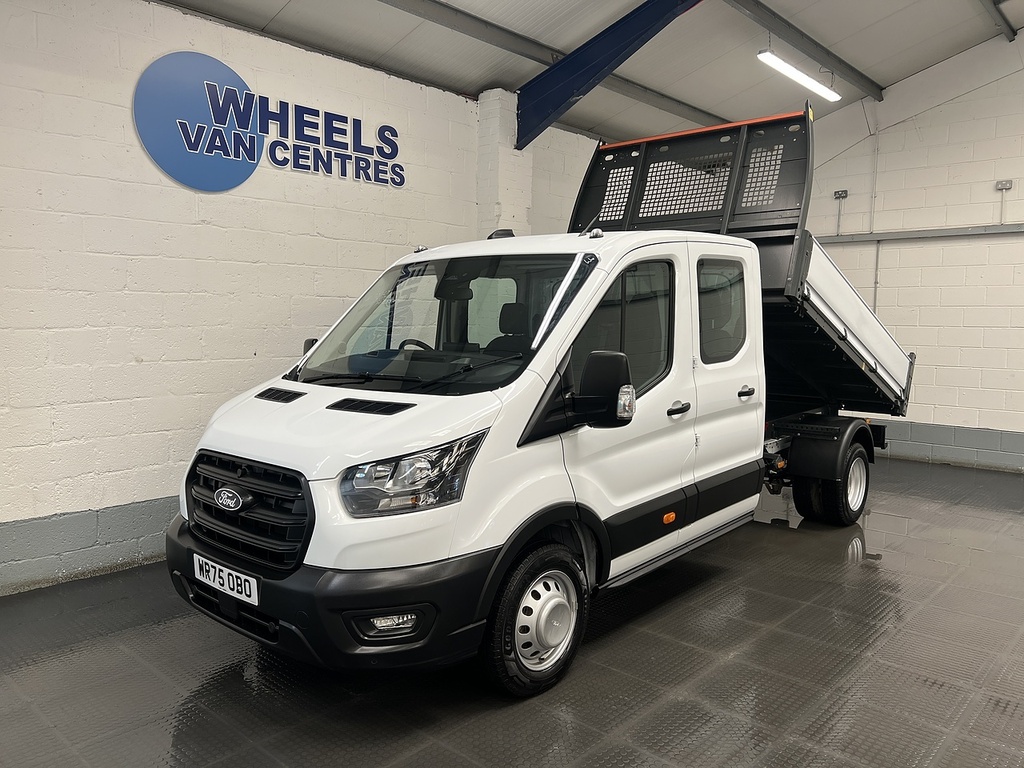 Ford Transit Custom 2.0 350 Ecoblue Leader Chassis Double Cab Dies White