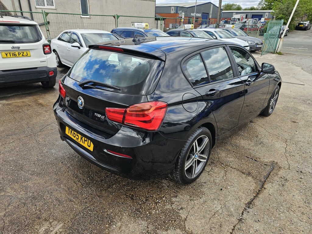 BMW 1 Series Hatchback 2.0 118D Sport 5-Door 201565 YK65KPU Black #6