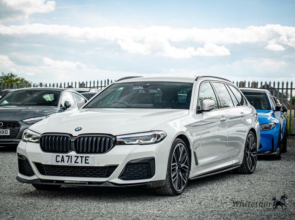 BMW 5 Series Estate 2.0 520D Mht M Sport Touring Steptronic Xdr CA71ZTE White #3