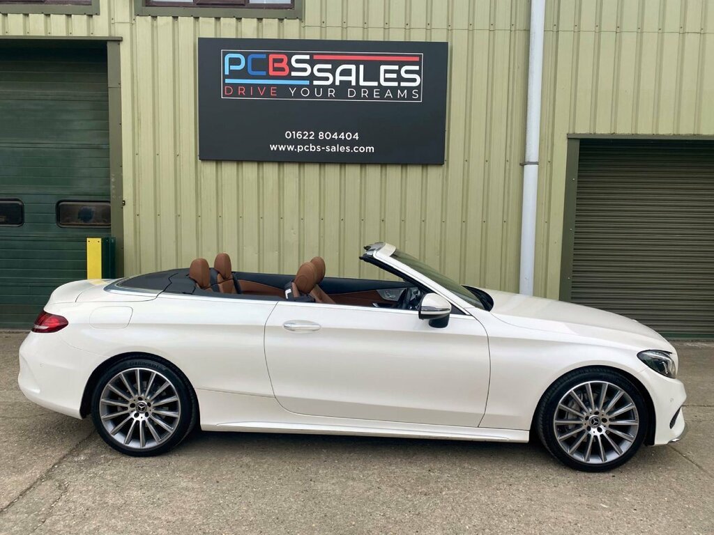 Mercedes-Benz C Class 2.0 C200 Amg Line Premium Plus Cabriolet Pet White #6