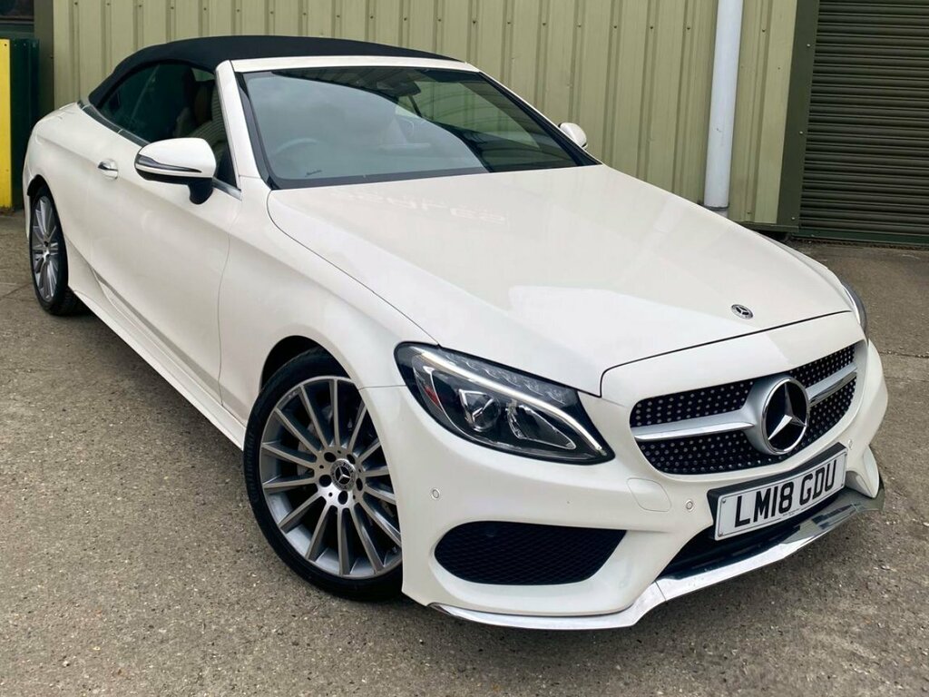 Mercedes-Benz C Class 2.0 C200 Amg Line Premium Plus Cabriolet Pet White