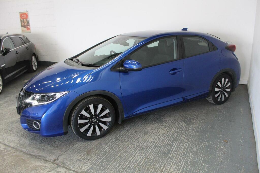 Honda Civic Hatchback 1.8 I-vtec Se Plus Navi Euro 6 YT65GXR Blue #4
