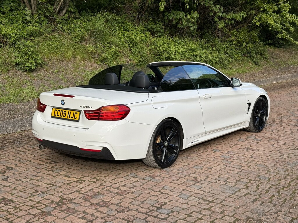 BMW 4 Series 2.0 420D M Sport Convertible CC09NJC White #2