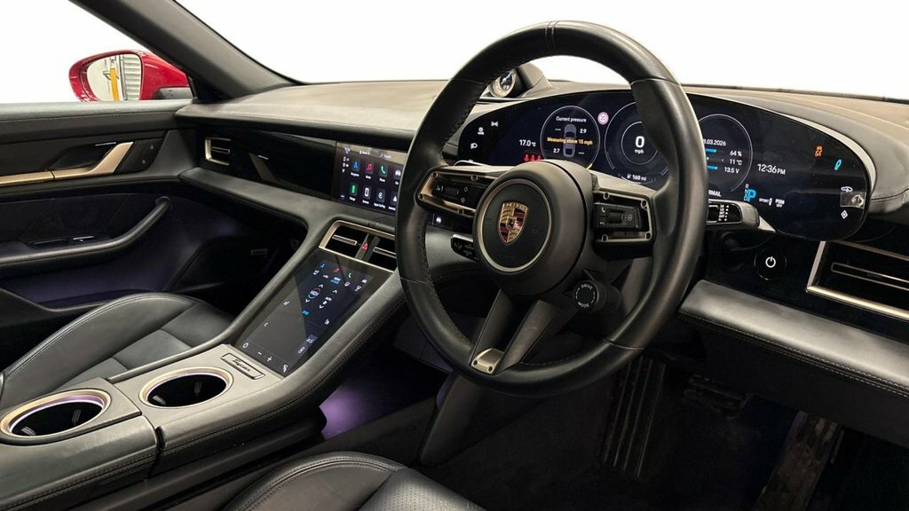 Porsche Taycan Saloon SH71JZM Red #4