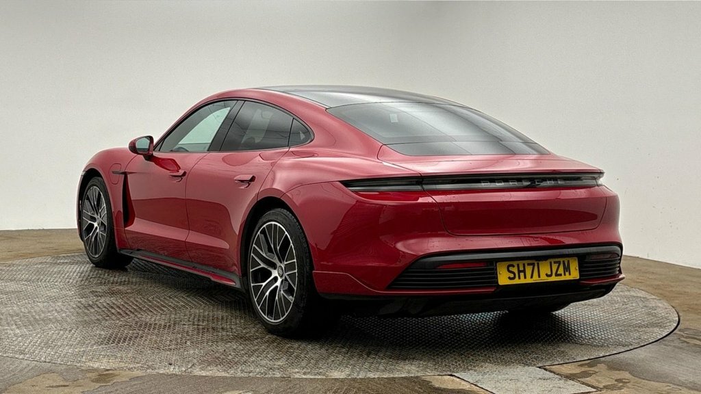 Porsche Taycan Saloon SH71JZM Red #2