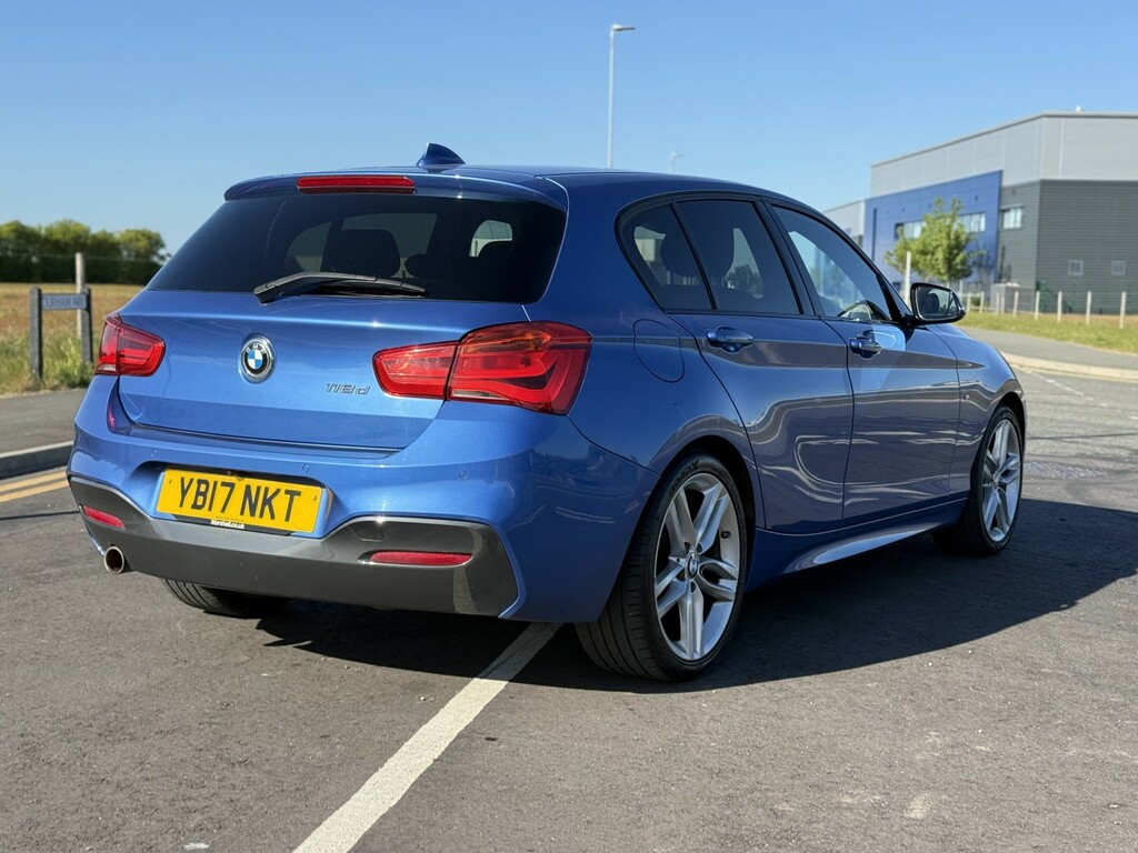 BMW 1 Series Hatchback 2.0 118D M Sport 5-Door 2017 YB17NKT Blue #3