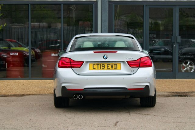 BMW 4 Series Convertible 2.0 420I Gpf M Sport Convertible P CT19EVD Silver #5