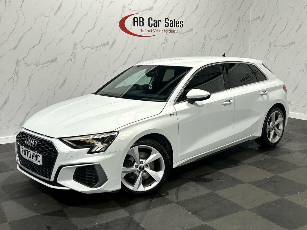 Audi A3 1.0 Tfsi 30 S Line Sportback Euro 6 Ss PN70HNC White