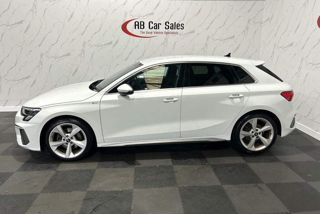 Audi A3 1.0 Tfsi 30 S Line Sportback Euro 6 Ss PN70HNC White #4