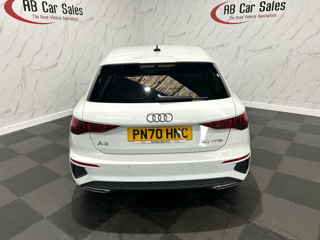 Audi A3 1.0 Tfsi 30 S Line Sportback Euro 6 Ss PN70HNC White #3