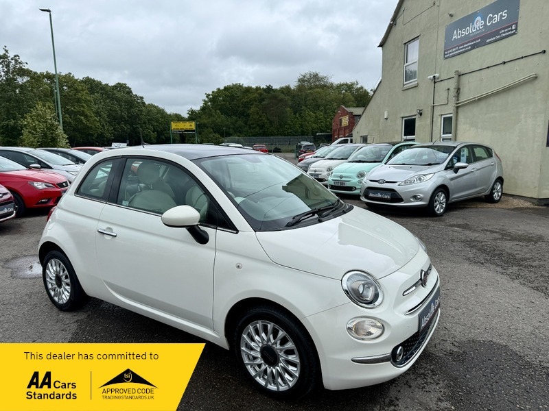 Fiat 500 Lounge Glass Roofb Toothp White