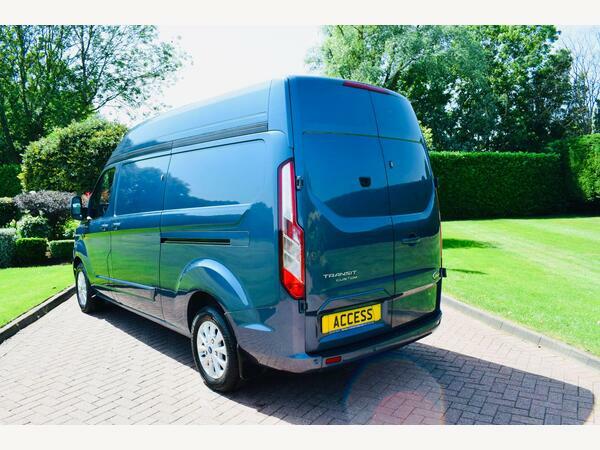 Ford Transit Custom Panel Van 2.0 300 Ecoblue Limited L2 H2 Euro YO23TKC Blue #4