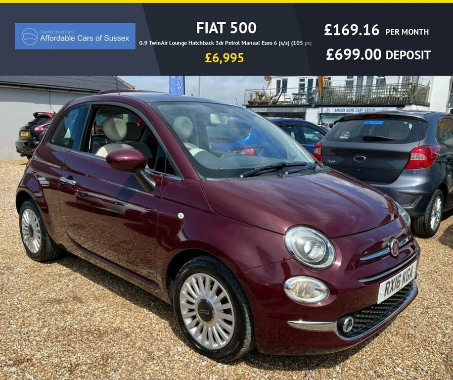 Fiat 500 Hatchback RX16KGA Red #3