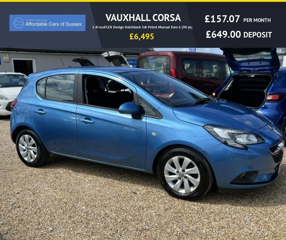 Vauxhall Corsa 1L Design DT65JPJ Blue #3