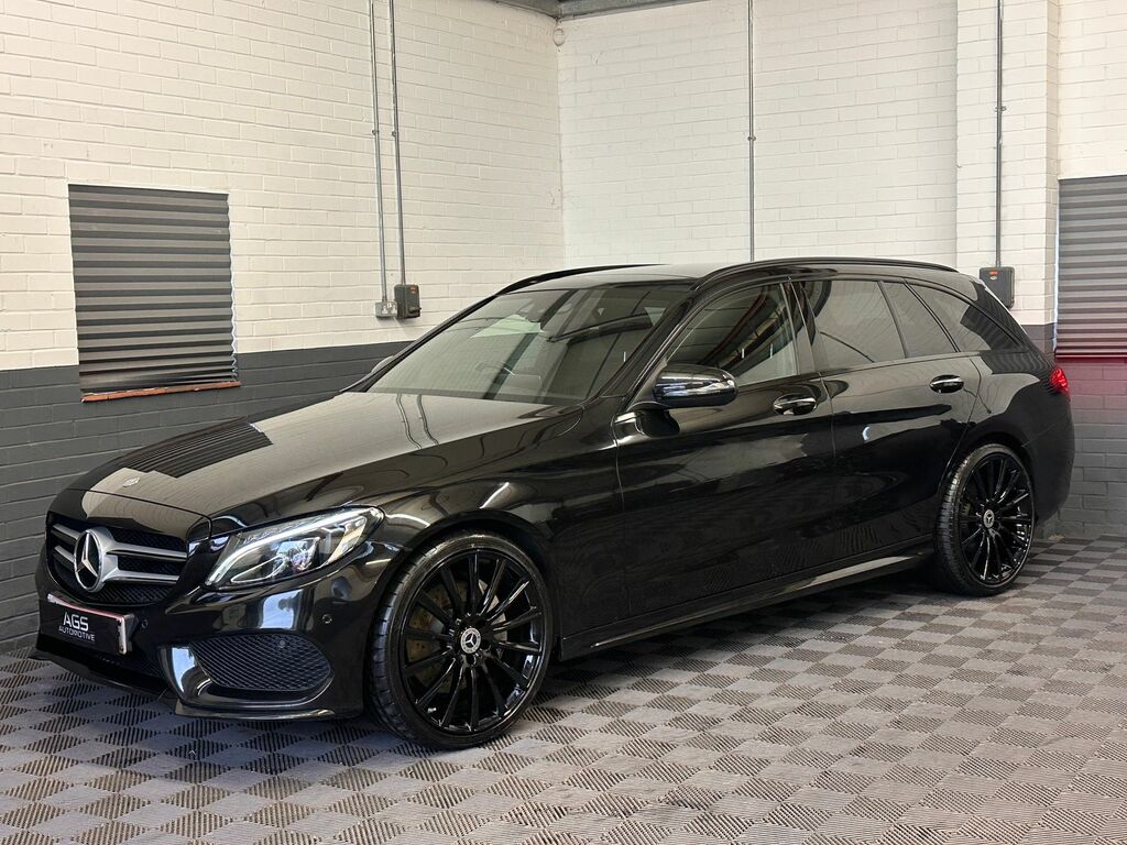 Mercedes-Benz C Class 2.1 C250d Amg Line Premium Plus Estate Diese KU65NDF Black #4