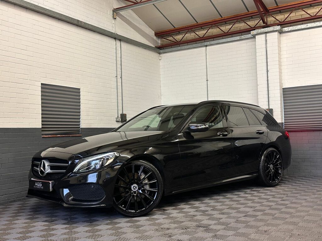Mercedes-Benz C Class 2.1 C250d Amg Line Premium Plus Estate Diese KU65NDF Black #2
