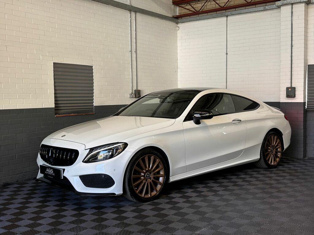 Mercedes-Benz C Class 2.1 C220d Amg Line Premium Coupe G-tr LY66SWF White #4