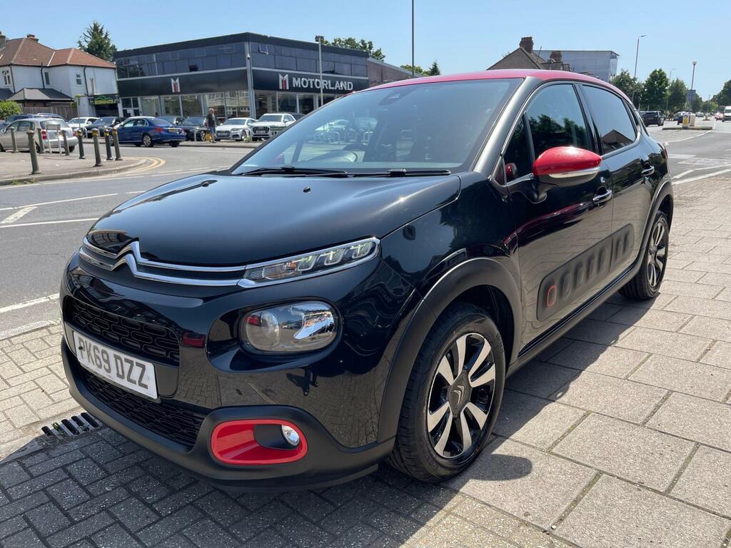 Citroen C3 Hatchback 1.2 Puretech Flair Euro 6 Ss 201 PK69DZZ Black #4