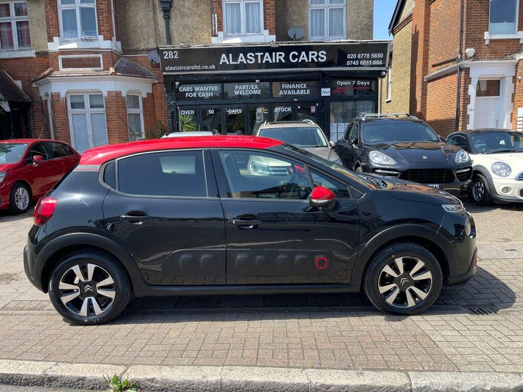 Citroen C3 Hatchback 1.2 Puretech Flair Euro 6 Ss 201 PK69DZZ Black #2