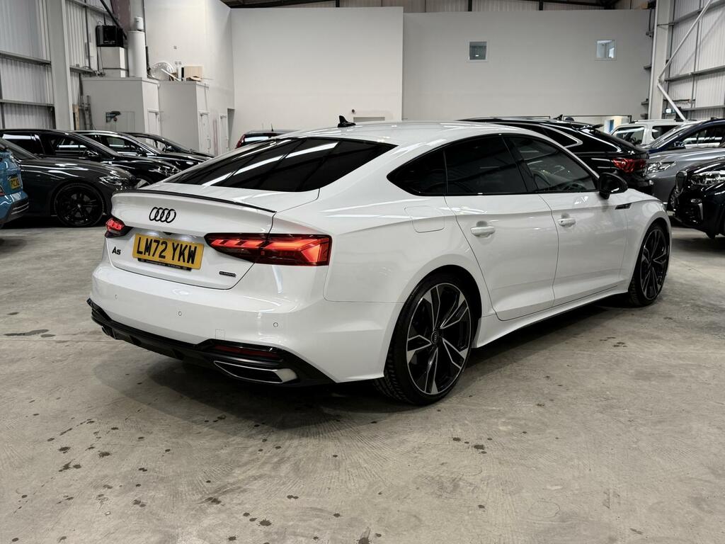 Audi A5 2.0 Tdi 40 Black Edition Sportback S Tr LM72YKW White #6