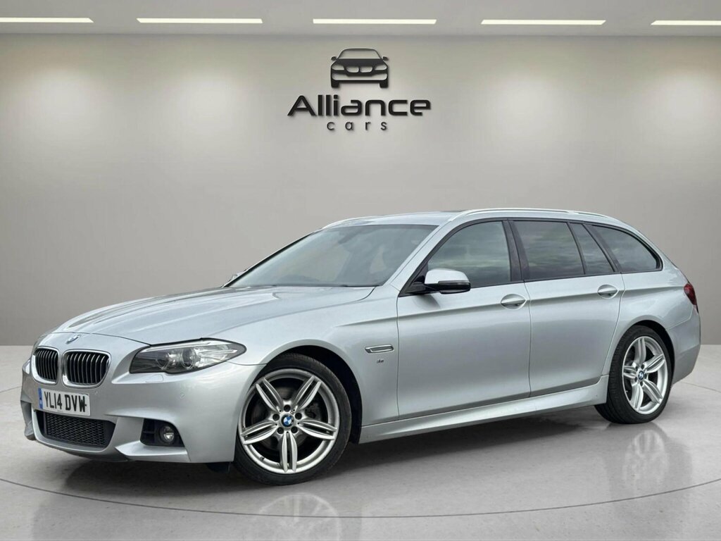 BMW 5 Series 2.0 520D M Sport Touring Euro 6 Ss YL14DVW Silver