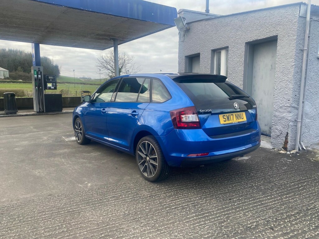 Skoda Rapid Spaceback Hatchback 1.0 Tsi Se Sport 2017 Blue #6
