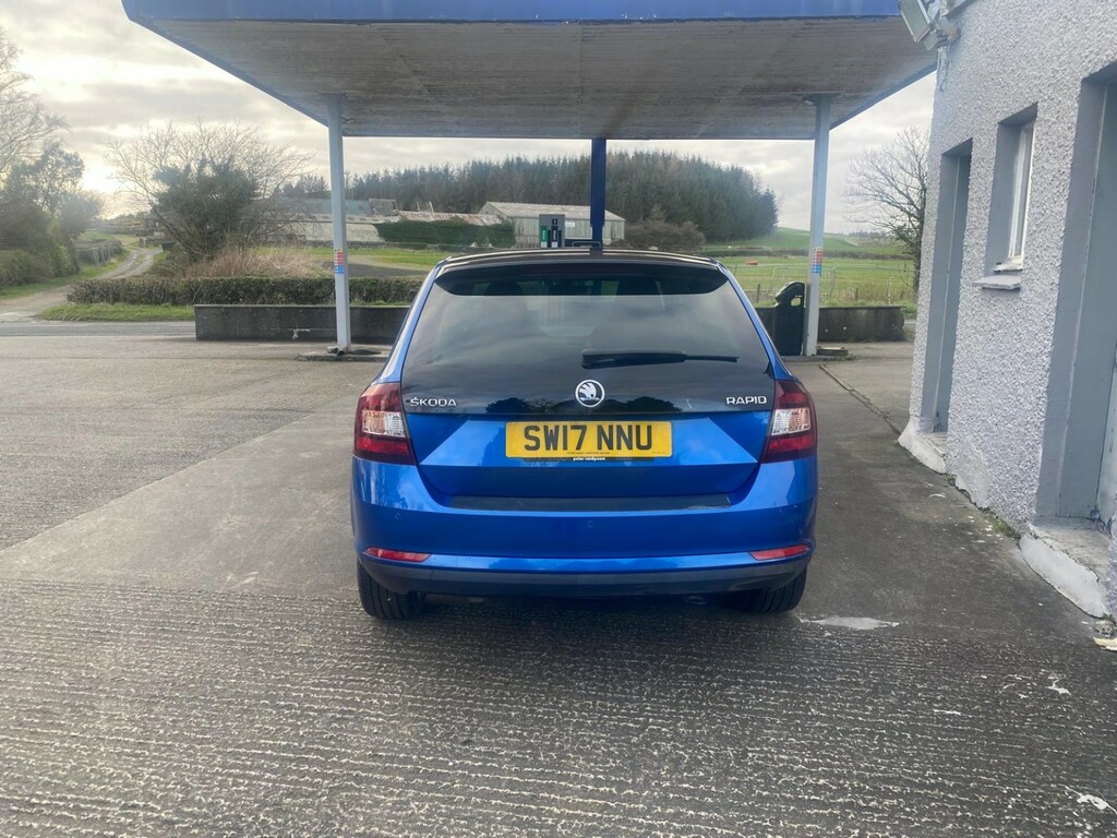 Skoda Rapid Spaceback Hatchback 1.0 Tsi Se Sport 2017 Blue #3