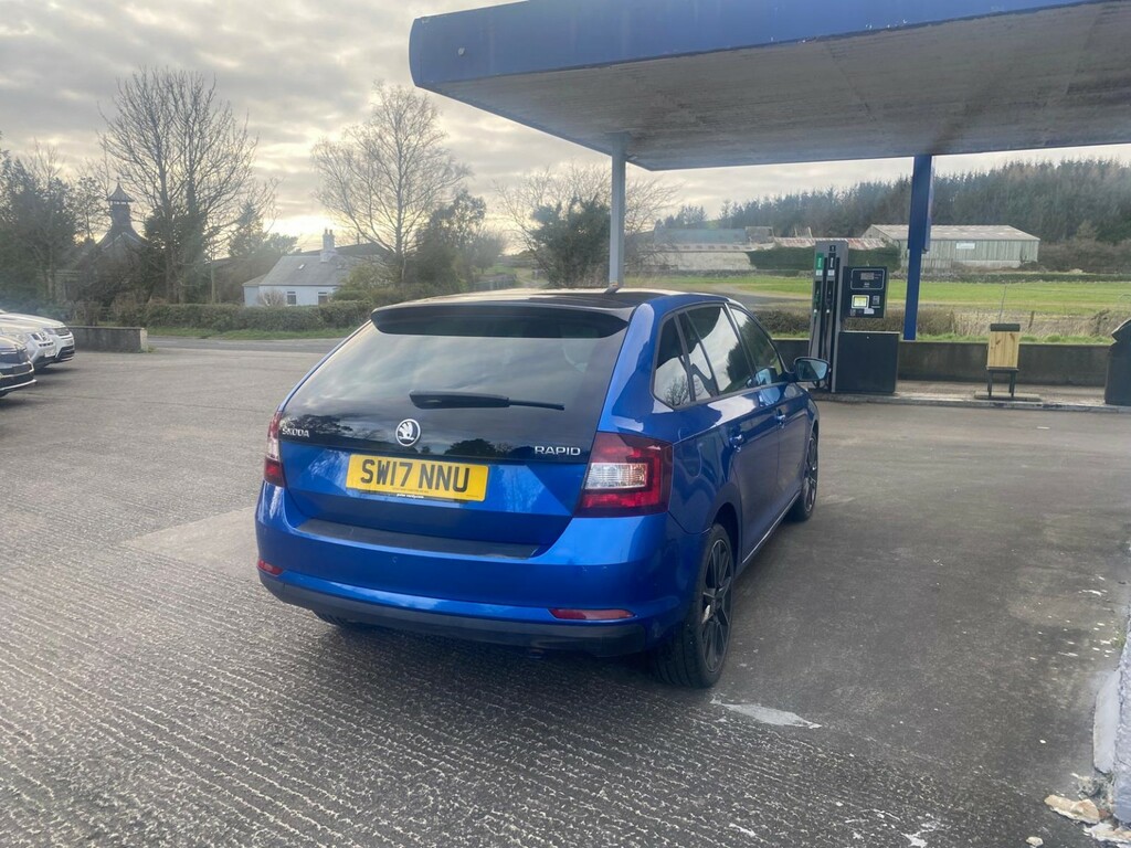 Skoda Rapid Spaceback Hatchback 1.0 Tsi Se Sport 2017 Blue #2