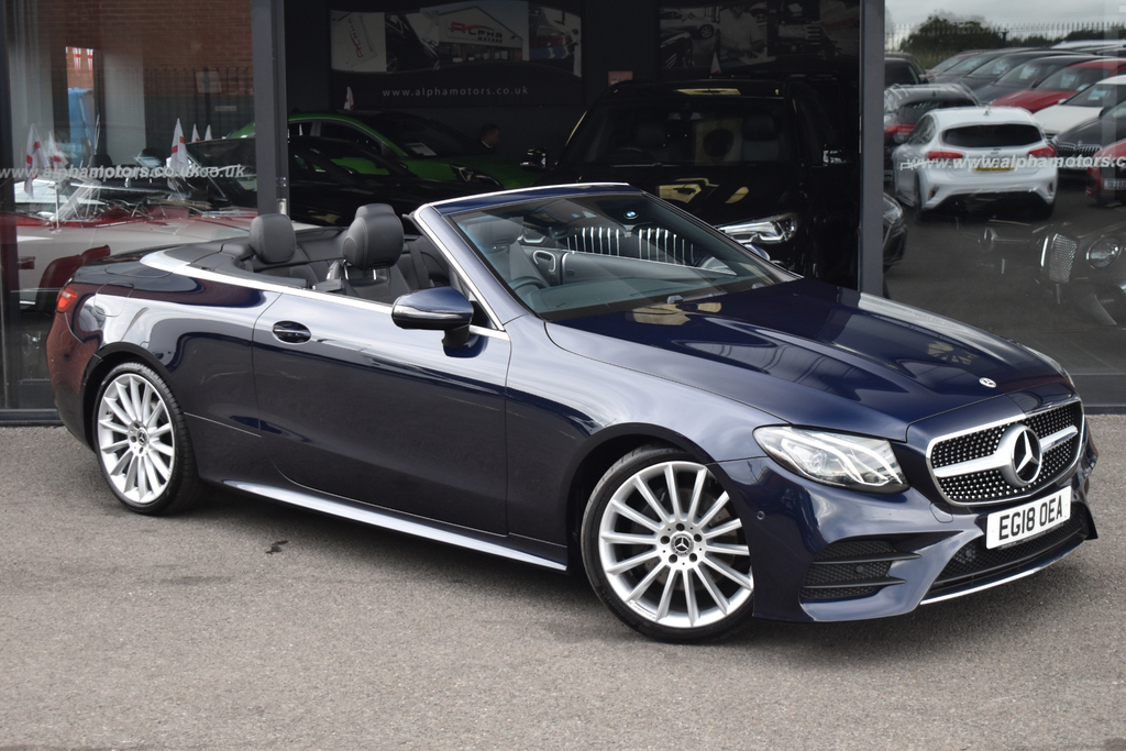 Mercedes-Benz E Class 2.0 E220d Amg Line Cabriolet G-tronic Blue