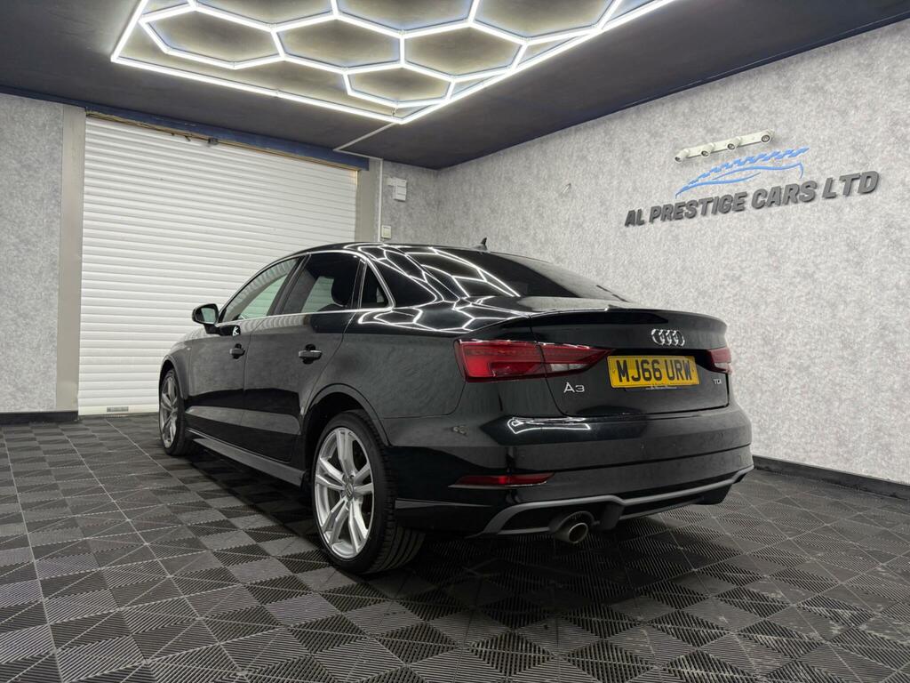 Audi A3 1.6 Tdi S Line S Tronic Euro 6 Ss MJ66URW Black #6