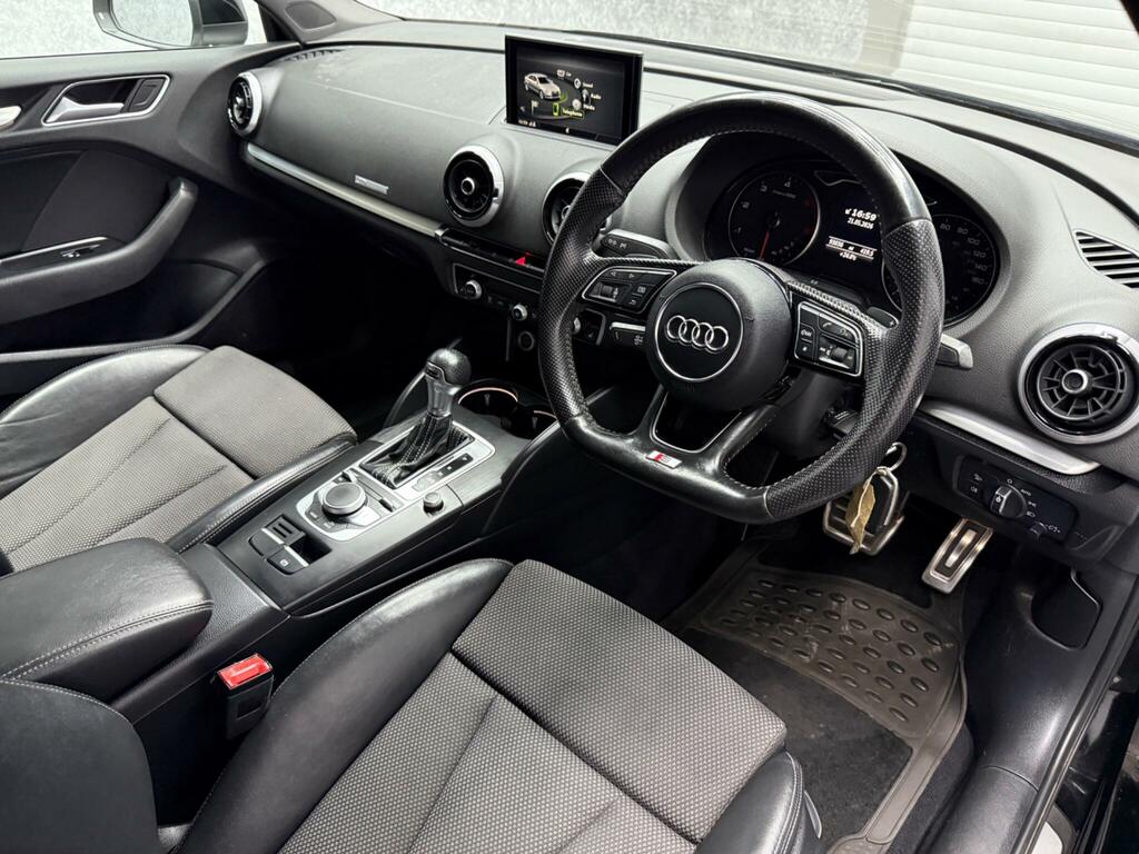 Audi A3 1.6 Tdi S Line S Tronic Euro 6 Ss MJ66URW Black #2