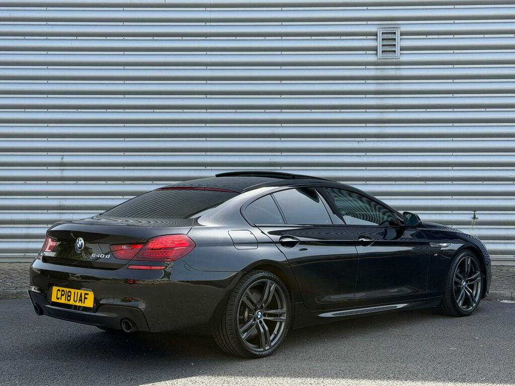 BMW 6 Series Gran Coupe Saloon 3.0 640D M Sport Euro 6 Ss 201 CP18UAF Black #6