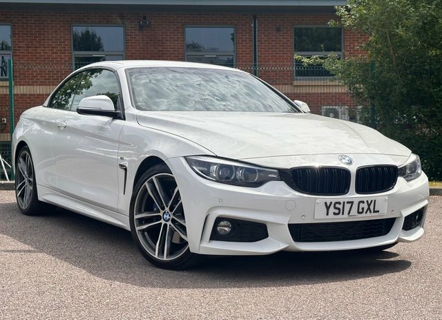 BMW 4 Series 420D M Sport Convertible White #2