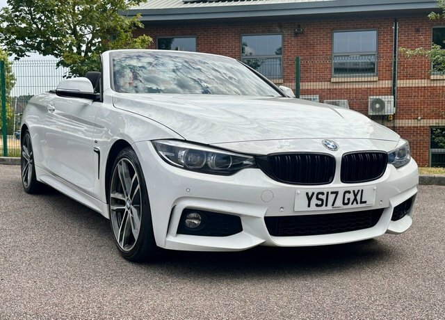 BMW 4 Series 420D M Sport Convertible White #3