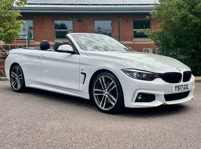 BMW 4 Series 420D M Sport Convertible White #4