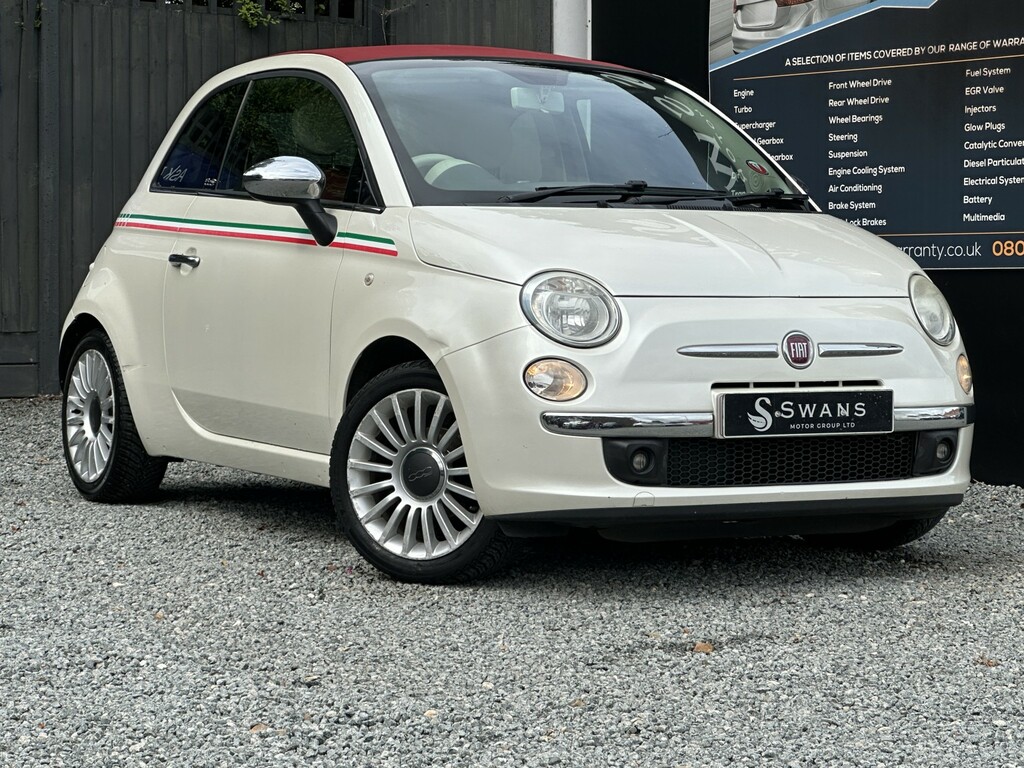 Fiat 500C 1.2 Lounge Convertible White 2010 White #2