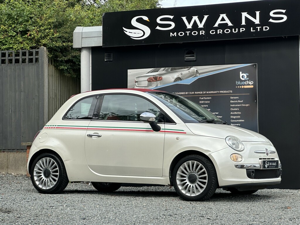 Fiat 500C 1.2 Lounge Convertible White 2010 White #6