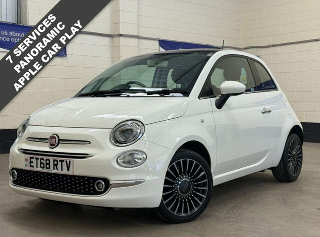 Fiat 500 1.2 Lounge Hatchback Panoramic Manua White