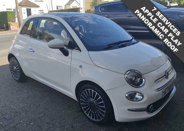 Fiat 500 1.2 Lounge Hatchback Panoramic Manua White