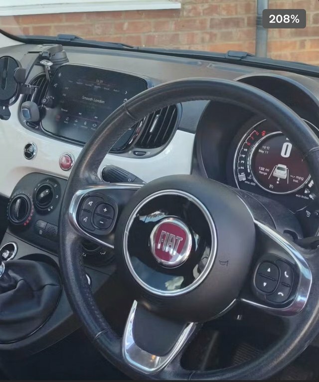 Fiat 500 1.2 Lounge Hatchback Panoramic Manua ET68RTV White #3