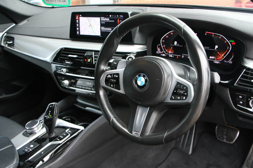 BMW 5 Series 520D M Sport Saloon KX20LXO Grey #6