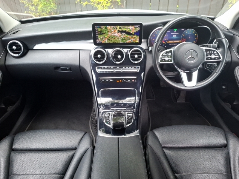 Mercedes-Benz C Class Saloon White #3