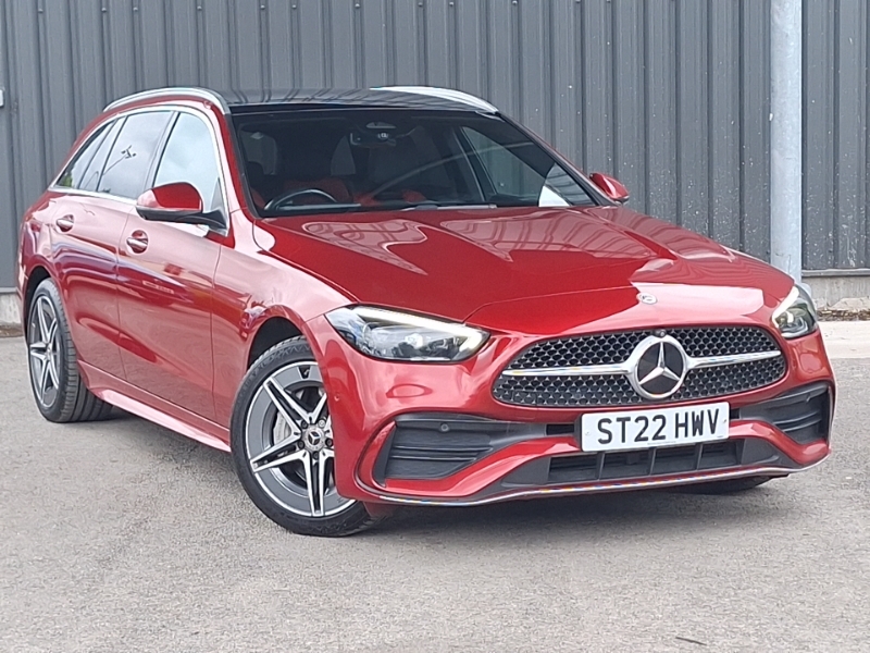 Mercedes-Benz C Class C300e Amg Line Premium Plus 9G-tronic Red