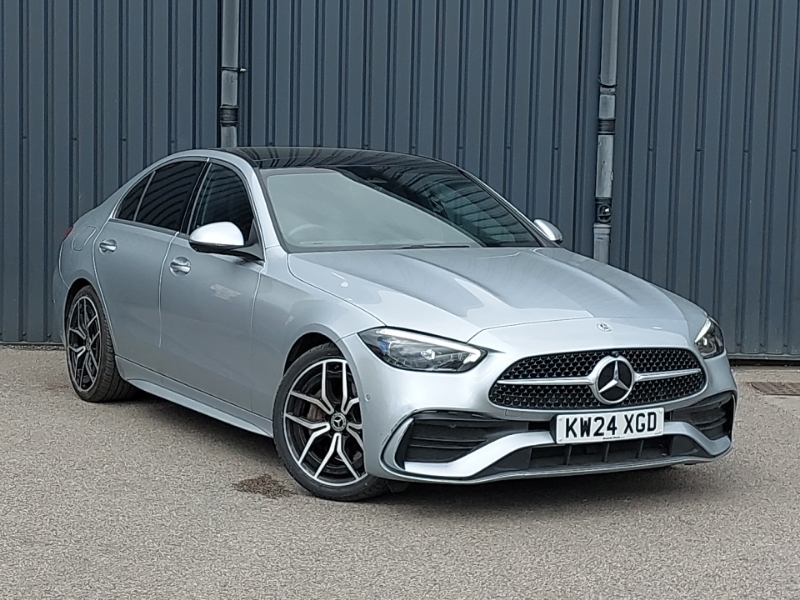 Mercedes-Benz C Class C200 Amg Line Premium Plus 9G-tronic Silver