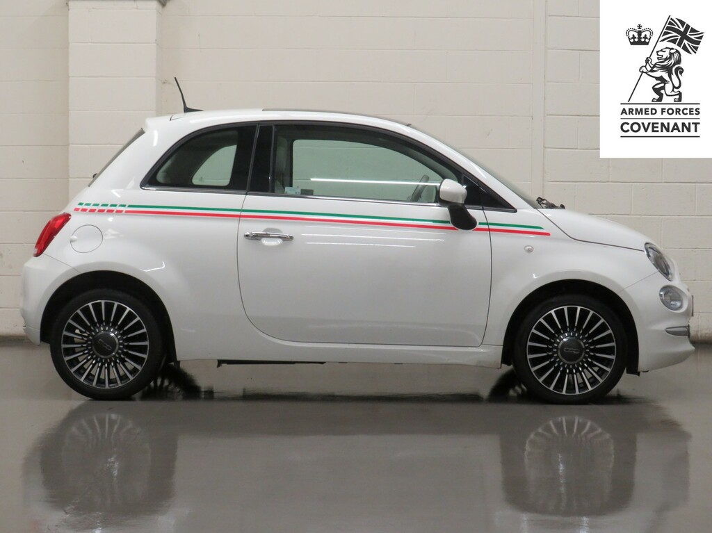 Fiat 500 Hatchback 1.2 Lounge Euro 6 Ss 201868 HX68JHE White #2