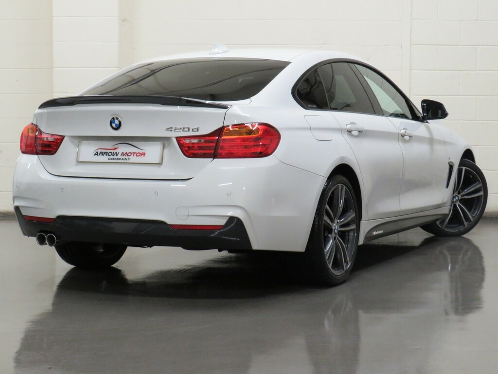 BMW 4 Series Gran Coupe Hatchback 2.0 420D M Sport Euro 6 Ss NU17FLM White #3