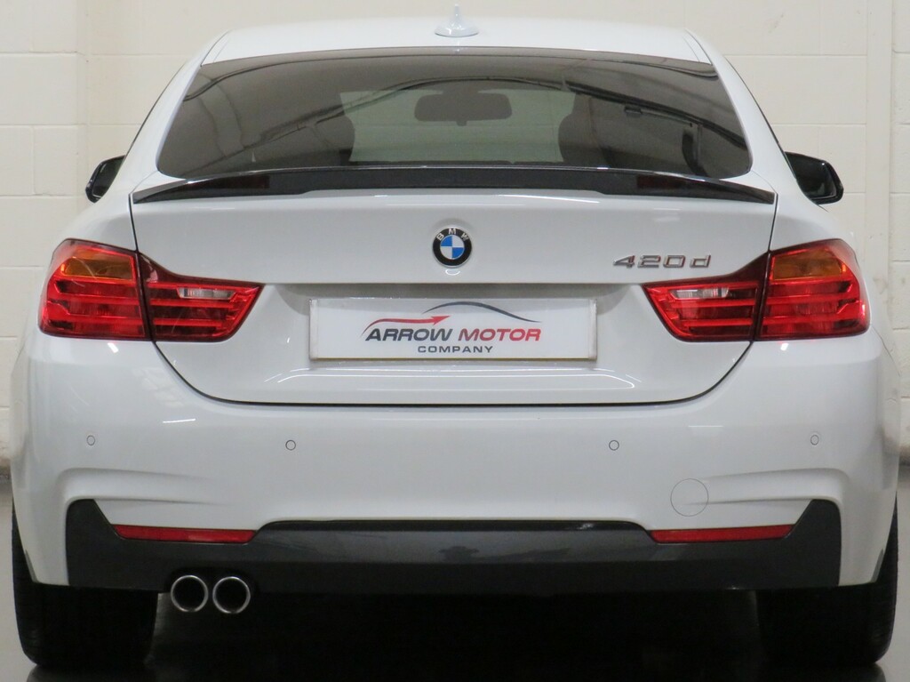 BMW 4 Series Gran Coupe Hatchback 2.0 420D M Sport Euro 6 Ss NU17FLM White #4